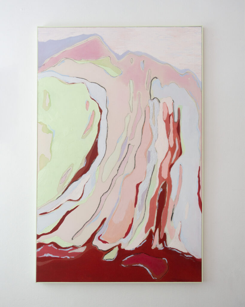 Geschichtetes Gestein gemalt auf Leinwand mit Öl